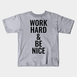 Michael Franti - Work Hard & Be Nice (Black) Kids T-Shirt